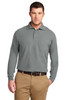 Port Authority® Tall Silk Touch™ Long Sleeve Polo. TLK500LS Cool Grey