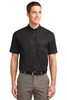 Port Authority® Tall Short Sleeve Easy Care Shirt. TLS508 Black/ Light Stone