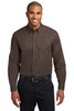 Port Authority® Tall Long Sleeve Easy Care Shirt.  TLS608 Coffee Bean/ Light Stone