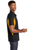 Sport-Tek® Tall Side Blocked Micropique Sport-Wick® Polo. TST655 Black/ Gold Side