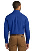 Port Authority® Tall Long Sleeve Carefree Poplin Shirt. TW100 True Royal Back