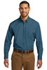 Port Authority® Long Sleeve Carefree Poplin Shirt. W100 Dusty Blue