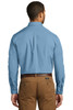 Port Authority® Long Sleeve Carefree Poplin Shirt. W100 Carolina Blue Back