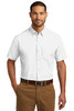 Port Authority® Short Sleeve Carefree Poplin Shirt. W101 White