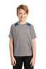 Sport-Tek? Youth Heather Colorblock Contender? Tee. YST361 Vintage Heather/ Royal