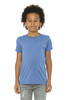 BELLA+CANVAS ® Youth Triblend Short Sleeve Tee. BC3413Y Blue Triblend