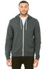 BELLA+CANVAS ® Unisex Sponge Fleece Full-Zip Hoodie. BC3739 Deep Heather