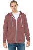 BELLA+CANVAS ® Unisex Sponge Fleece Full-Zip Hoodie. BC3739 Mauve