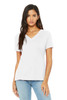 BELLA+CANVAS ® Women's Relaxed Jersey Short Sleeve V-Neck Tee. BC6405 White
