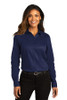 Port Authority® Ladies Long Sleeve SuperPro™React™Twill Shirt. LW808 True Navy