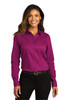 Port Authority® Ladies Long Sleeve SuperPro™React™Twill Shirt. LW808 Wild Berry