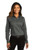 Port Authority® Ladies Long Sleeve SuperPro™React™Twill Shirt. LW808 Storm Grey