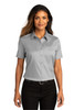 Port Authority® Ladies Short Sleeve SuperPro™React™Twill Shirt. LW809 Gusty Grey