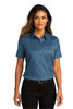 Port Authority® Ladies Short Sleeve SuperPro™React™Twill Shirt. LW809 Regatta Blue