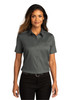 Port Authority® Ladies Short Sleeve SuperPro™React™Twill Shirt. LW809 Storm Grey