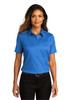 Port Authority® Ladies Short Sleeve SuperPro™React™Twill Shirt. LW809 Strong Blue