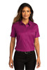 Port Authority® Ladies Short Sleeve SuperPro™React™Twill Shirt. LW809 Wild Berry