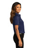 Port Authority® Ladies Short Sleeve SuperPro™React™Twill Shirt. LW809 True Navy  Side