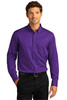 Port Authority® Long Sleeve SuperPro™ React™ Twill Shirt. W808 Purple