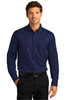 Port Authority® Long Sleeve SuperPro™ React™ Twill Shirt. W808 True Navy