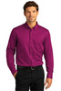 Port Authority® Long Sleeve SuperPro™ React™ Twill Shirt. W808 Wild Berry
