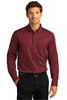 Port Authority® Long Sleeve SuperPro™ React™ Twill Shirt. W808 Burgundy
