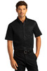 Port Authority® Short Sleeve SuperPro™ React™ Twill Shirt. W809 Deep Black