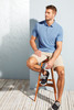 TravisMathew Coto Performance Polo. TM1MU410 Brilliant Blue Heather Lifestyle