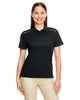 Core 365 Ladies' Radiant Performance Piqué Polo with Reflective Piping 78181R Black