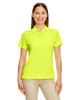 Core 365 Ladies' Radiant Performance Piqué Polo with Reflective Piping 78181R Safety Yellow