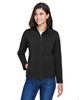 Core 365 Ladies' Cruise Two-Layer Fleece Bonded SoftShell Jacket 78184 Black