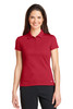 Nike Ladies Dri-FIT Solid Icon Pique Modern Fit Polo.  746100 Gym Red