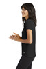 Nike Ladies Dri-FIT Solid Icon Pique Modern Fit Polo.  746100 Black Side