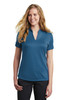 Nike Ladies Dri-FIT Hex Textured V-Neck Top. NKAA1848 Court Blue