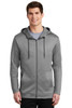 Nike Therma-FIT Full-Zip Fleece Hoodie. NKAH6259 Dark Grey Heather