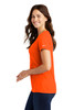 Nike Ladies Core Cotton Scoop Neck Tee. NKBQ5236 Brilliant Orange Side