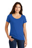 Nike Ladies Core Cotton Scoop Neck Tee. NKBQ5236 Rush Blue