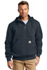 Carhartt ® Rain Defender ® Paxton Heavyweight Hooded Zip Mock Sweatshirt. CT100617 New Navy