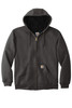 Carhartt ® Rain Defender ® Rutland Thermal-Lined Hooded Zip-Front Sweatshirt. CT100632 Carbon Heather Flat
