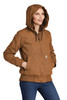 Carhartt® Women's Washed Duck Active Jac. CT104053 Carhartt Brown  Alt Hood