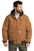 Carhartt ® Quilted-Flannel-Lined Duck Active Jac. CTSJ140 Carhartt Brown