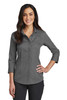 Red House®  Ladies 3/4-Sleeve Nailhead Non-Iron Shirt. RH690 Black