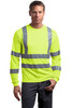 CornerStone® - ANSI 107 Class 3 Long Sleeve Snag-Resistant Reflective T-Shirt. CS409 Safety Yellow