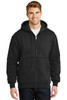 CornerStone® - Heavyweight Full-Zip Hooded Sweatshirt with Thermal Lining.  CS620 Black