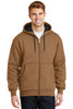 CornerStone® - Heavyweight Full-Zip Hooded Sweatshirt with Thermal Lining.  CS620 Duck Brown