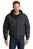 CornerStone® - Duck Cloth Hooded Work Jacket.  J763H Charcoal