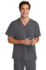 WonderWink® Men's Premiere Flex™ V-Neck Top WW5068 Pewter