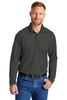 CornerStone® Select Lightweight Snag-Proof Long Sleeve Polo CS418LS Charcoal