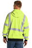 CornerStone® A107 Class 3 Heavy-Duty Fleece Full-Zip Hoodie CSF300 Safety Yellow  Back