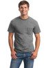 Gildan® - Ultra Cotton® 100% Cotton T-Shirt with Pocket.  2300 Sport Grey